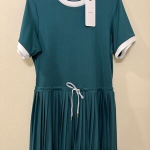 Varley Trent Court Dress Green with White Accents Tennis Pickleball Golf